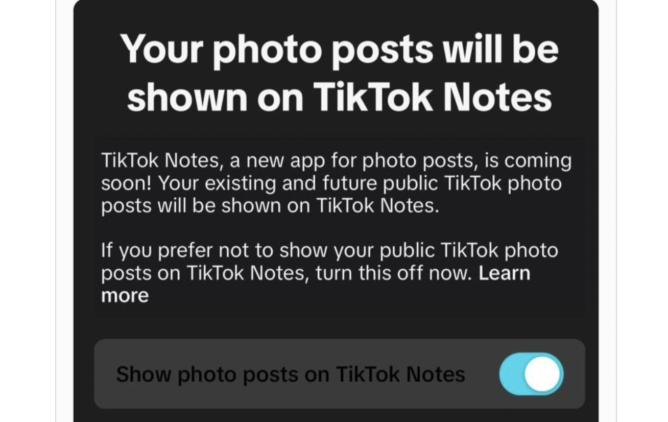 TikTok将推出instagram竞品“TikTok Notes“