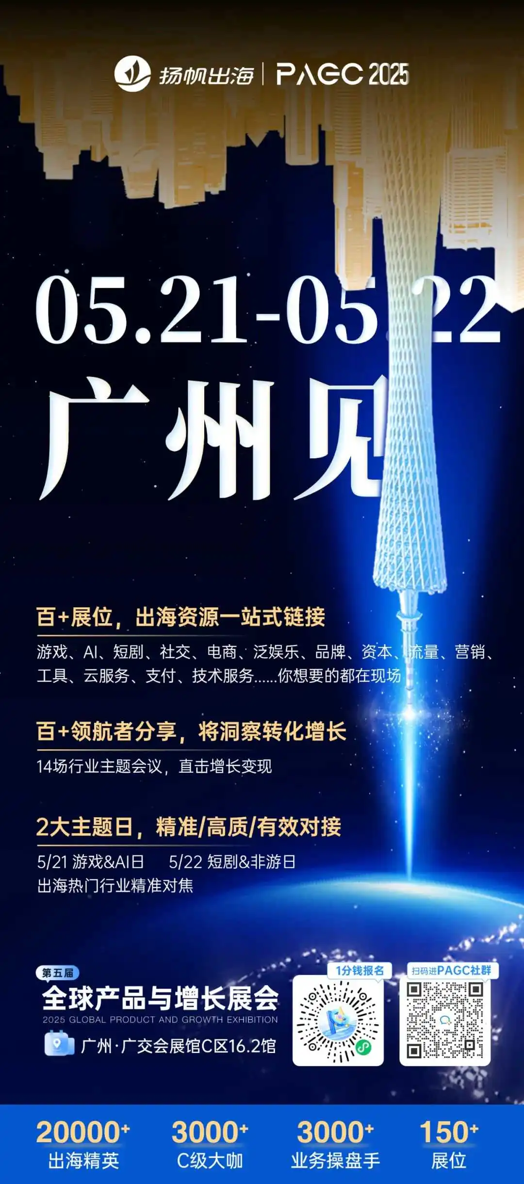 PAGC 2025丨首批大咖嘉宾阵容释出!5月21-22日广州出海展会再忙也要去!