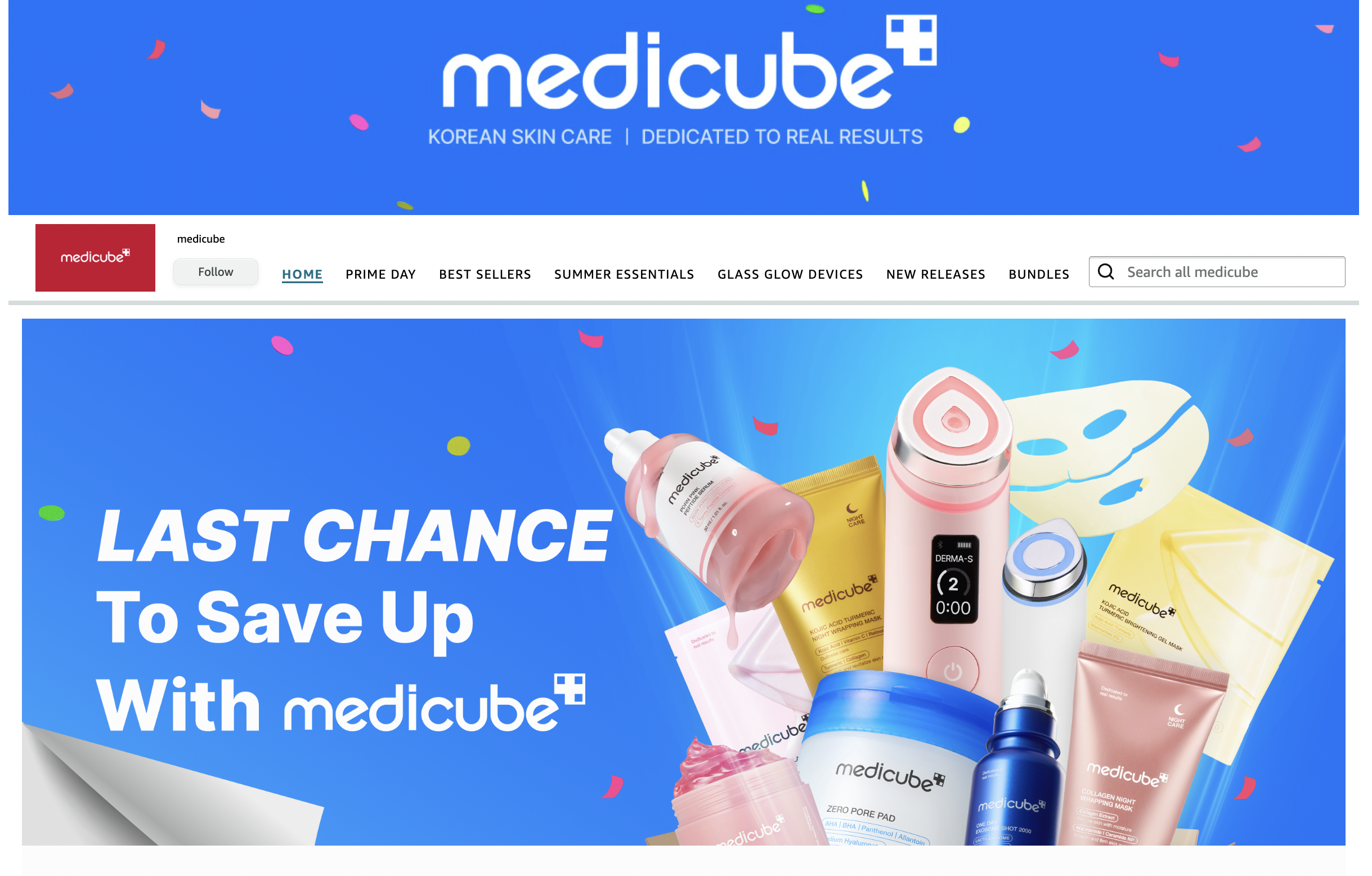 韩妆品牌Medicube登顶Prime Day美妆销量榜首，销量破千万