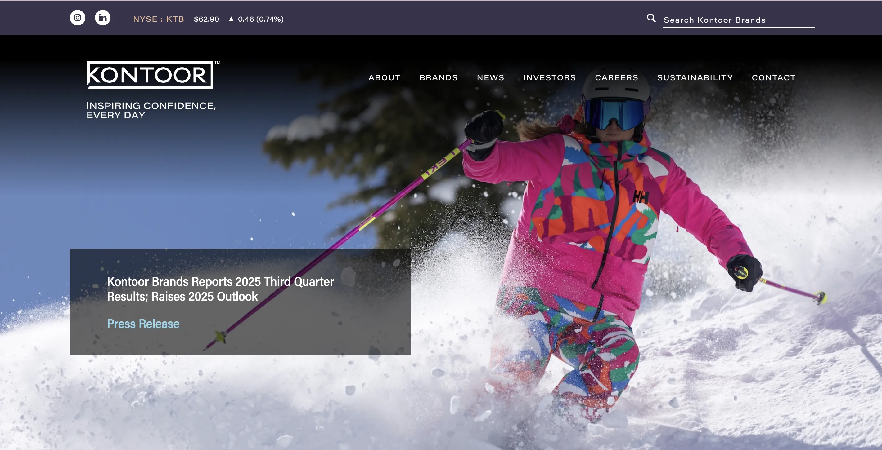 Lee母公司Kontoor Brands Q3营收增至8.5亿美元