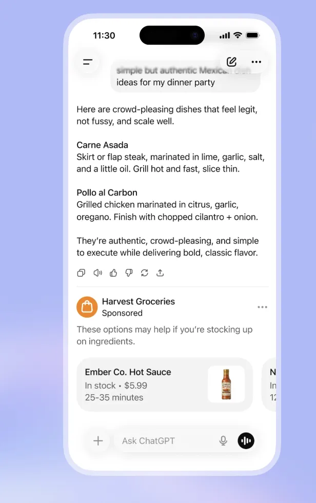 OpenAI将在美国测试ChatGPT广告投放