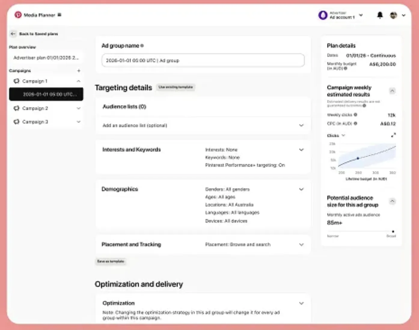 Pinterest更新广告工具，加强广告活动规划能力