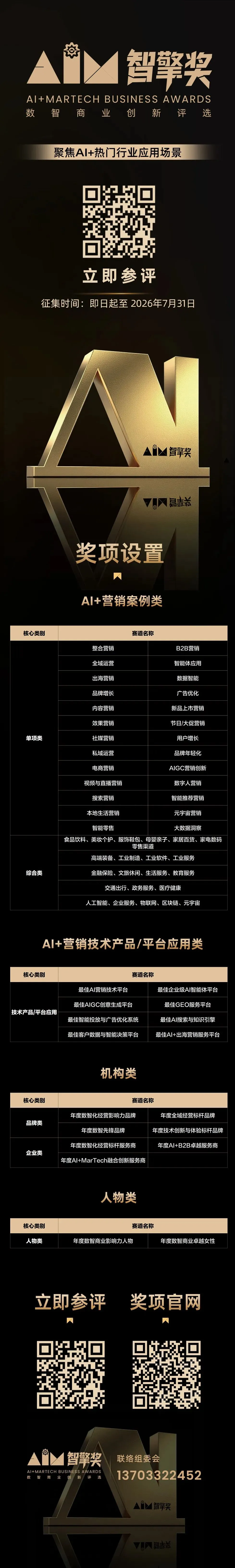 第二届“AIM智擎奖”启动征集｜聚焦“AI+千行百业”，共筑场景应用与商业增长新生态